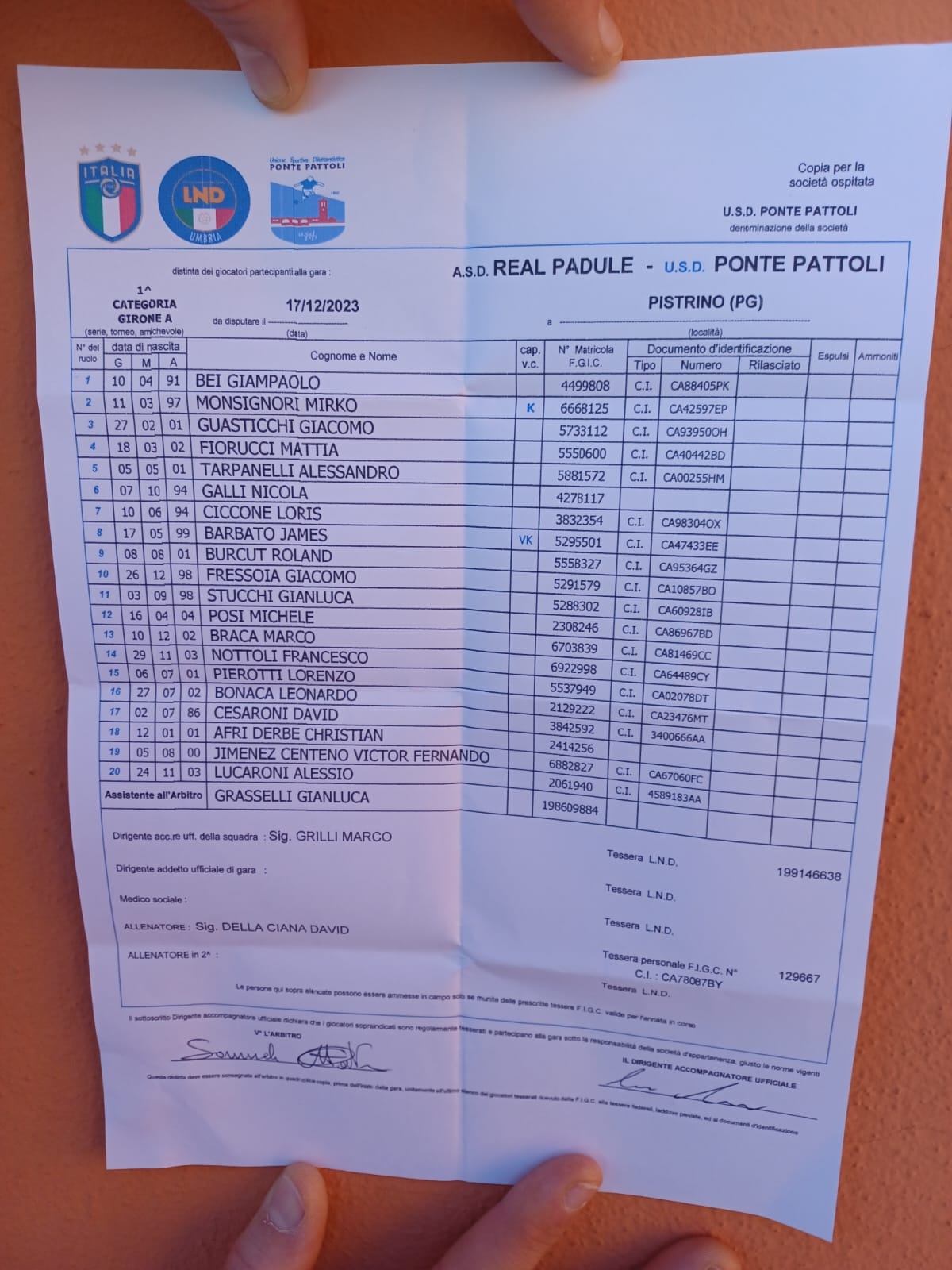 prima categoria girone f emilia romagna